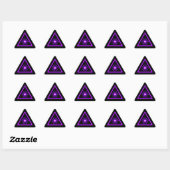 Paarse en zwarte-lasersymbool sticker (Vel)