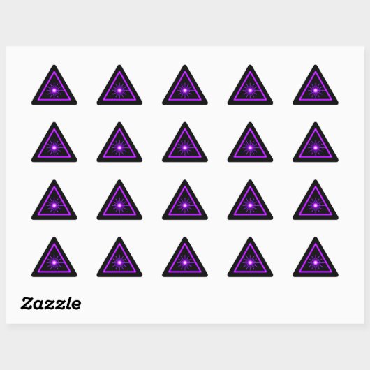 Paarse en zwarte-lasersymbool sticker (Vel)