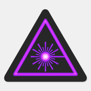 Paarse en zwarte-lasersymbool sticker