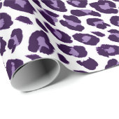 Paarse en zwarte luipaard afdrukken cadeaupapier (Rol Hoek)