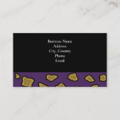 Paarse en zwarte luipaard afdrukVisitekaartje Visitekaartje (Achterkant)