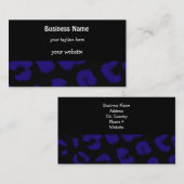 Paarse en zwarte luipaard visitekaartje (Voorkant / Achterkant)