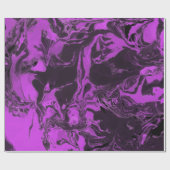 Paarse en zwarte marmer. cadeaupapier (Vlak)