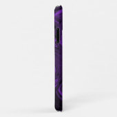 Paarse en zwarte marmer Case-Mate iPhone case (Achterkant/rechts)