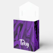 Paarse en zwarte marmer gepolijst bedankdoosjes (Geopend)