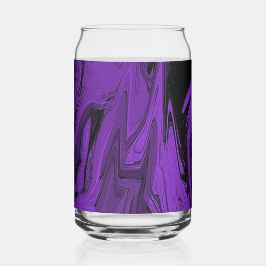 Paarse en zwarte marmer gepolijst blikvorm glas (Achterkant)