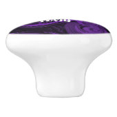 Paarse en zwarte marmer gepolijst keramische knop (Zijkant)