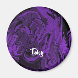 Paarse en zwarte marmer gepolijst magneet