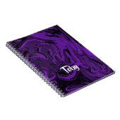 Paarse en zwarte marmer gepolijst notitieboek (Rechterzijde)