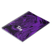 Paarse en zwarte marmer gepolijst notitieboek (Linkerzijde)