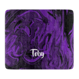 Paarse en zwarte marmer gepolijst snijplank