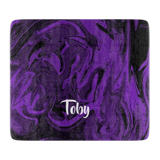 Paarse en zwarte marmer gepolijst snijplank (Voorkant)