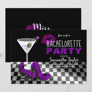 Paarse en zwarte meisjes Night Out Bachelorette Pa Kaart