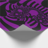 Paarse en zwarte mod cadeaupapier (Hoek)