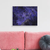 Paarse en zwarte muurkunst canvas afdruk (Insitu (Woonkamer))