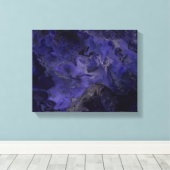 Paarse en zwarte muurkunst canvas afdruk (Insitu (Houten vloer))