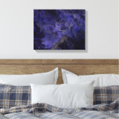 Paarse en zwarte muurkunst canvas afdruk (Insitu (Slaapkamer))