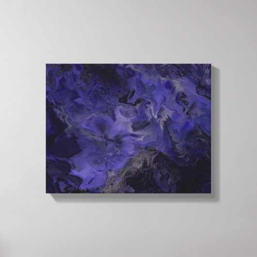 Paarse en zwarte muurkunst canvas afdruk (Voorkant)