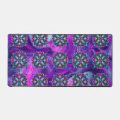 Paarse en zwarte mystieke kleurrijke Mandala Bureaumat (Voorkant)