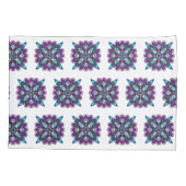 Paarse en zwarte mystieke kleurrijke Mandala Kussensloop (Achterkant-Links)