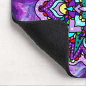 Paarse en zwarte mystieke kleurrijke Mandala Muismat (Hoek)