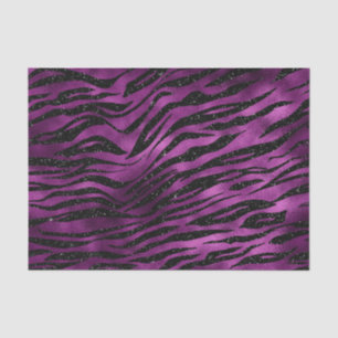 Paarse en zwarte ombre glam glitter tijgerstrepen tissuepapier
