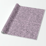Paarse en zwarte  parisiaanse kalligrafie cadeaupapier<br><div class="desc">Chinees schemerig paars en zwart parijs  papier voor het verpakken van papier.</div>