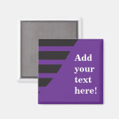 Paarse en Zwarte Pas aan Magneet (Voorkant / Achterkant)