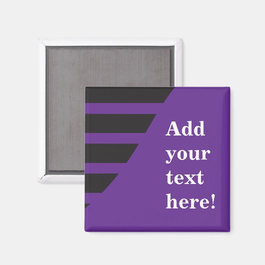 Paarse en Zwarte Pas aan Magneet (Voorkant / Achterkant)