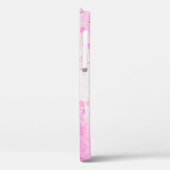 PAARSE EN ZWARTE POLKA DOT TEXTIEL Case-Mate iPhone CASE (Achterkant / Links)