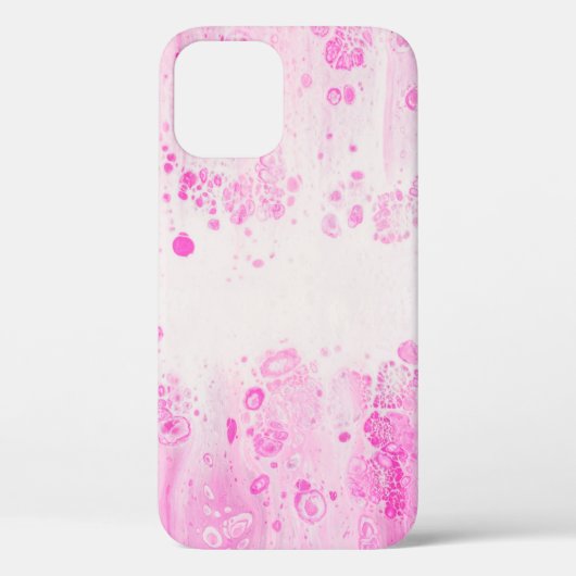 PAARSE EN ZWARTE POLKA DOT TEXTIEL Case-Mate iPhone CASE (Achterkant)