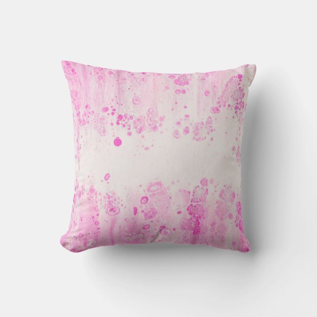 PAARSE EN ZWARTE POLKA DOT TEXTIEL KUSSEN (Voorkant)