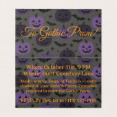 Paarse en zwarte pompoenen uitnodigen kaart (Binnenkant ongevouwen)