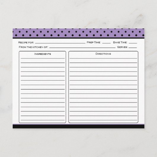 Paarse en zwarte pooldot briefkaart (Achterkant)
