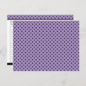 Paarse en zwarte pooldot briefkaart (Voorkant / Achterkant)