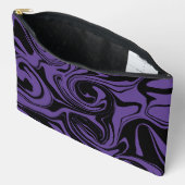 Paarse en Zwarte retro marmeren werveling Etui (Open)