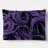 Paarse en Zwarte retro marmeren werveling Etui (Achterkant)