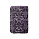 Paarse en zwarte rollen badmat (Voorkant Verticaal)