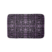 Paarse en zwarte rollen badmat (Voorkant)