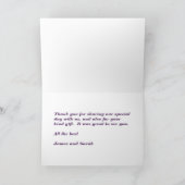 Paarse en zwarte rollen bedankkaart (Binnen)