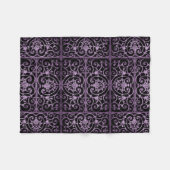 Paarse en zwarte rollen fleece deken (Voorkant (Horizontaal))