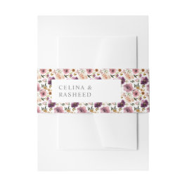 Paarse en zwarte roze buisjes uitnodigingen wikkel