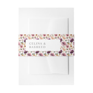 Paarse en zwarte roze buisjes uitnodigingen wikkel