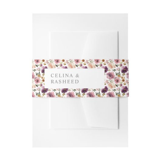 Paarse en zwarte roze buisjes uitnodigingen wikkel (Voorkant Voorbeeld)