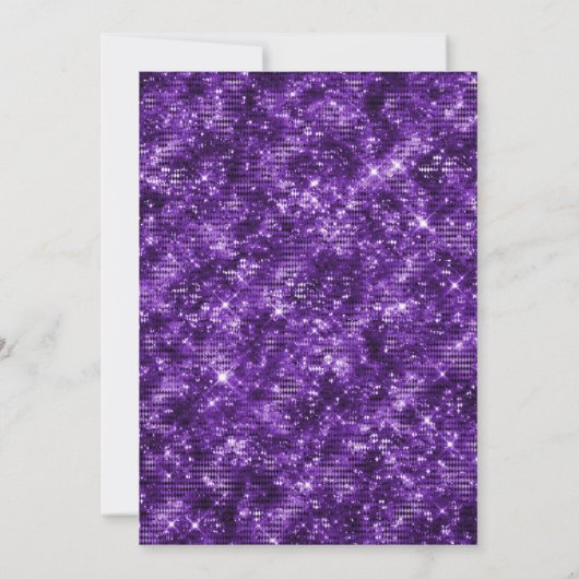 Paarse en zwarte Shimmer Glitter 21e verjaardag Kaart (Achterkant)