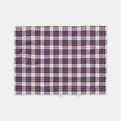 Paarse en zwarte spelden fleece deken (Voorkant (Horizontaal))