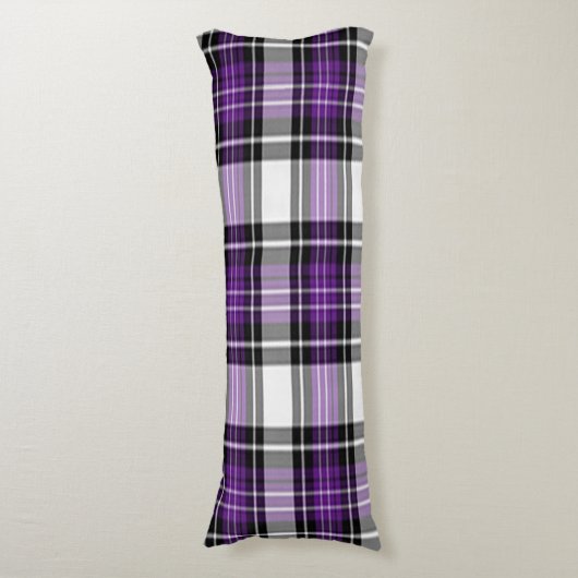 Paarse en zwarte spelden lichaamskussen (Voorkant Verticaal)