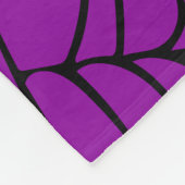 paarse en zwarte spinneweb Halloween gothic Fleece Deken (Hoek)