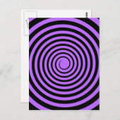 Paarse en zwarte spiraalvormige Gepersonaliseerd S Briefkaart (Voorkant / Achterkant)