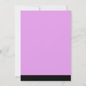 Paarse en zwarte spookachtige feestuitnodiging kaart (Achterkant)